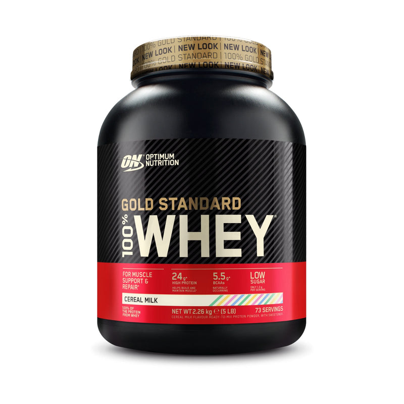 Optimum Nutrition Gold Standard 100% Whey Protein 2.27kg - Discount SupplementsOptimum NutritionCereal Milk