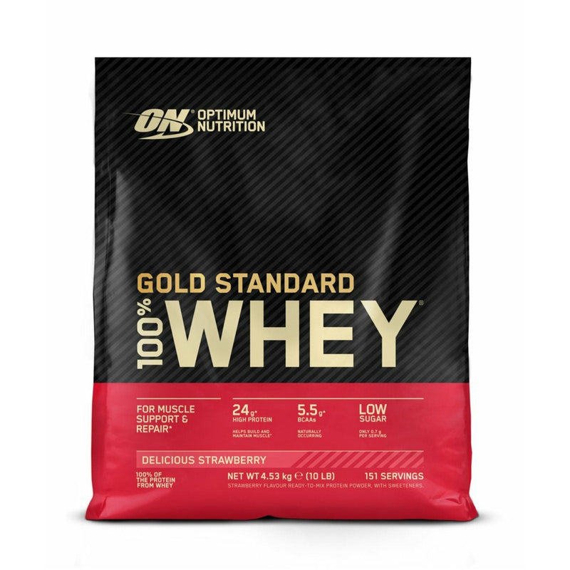 Optimum Nutrition Gold Standard 100% Whey Protein 4.5kg - Discount SupplementsOptimum NutritionStrawberry